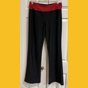 Xersion Performancewear Black Flare Leg Yoga Pants, Medium, 32.5" Inseam